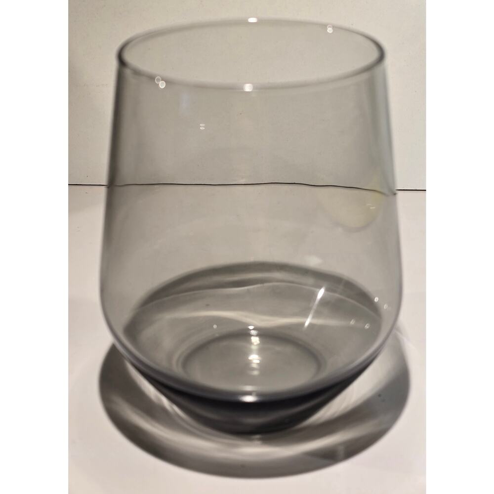 IKEA IVRIG 15 oz Smoke Gray Stemless Wine Glasses SET OF 4